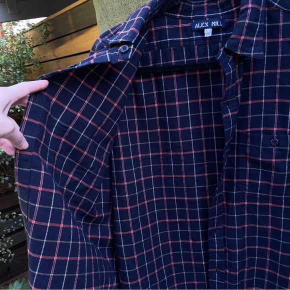 Alex Mill flannel button down plaid shirt - Picture 5 of 13